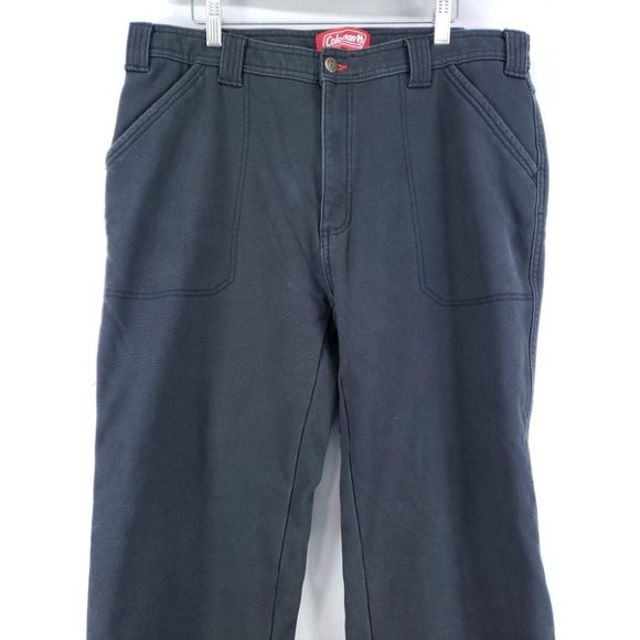 Coleman Flannel Lined Pants Men's Size 36/28 Gray - Picture 5 of 11